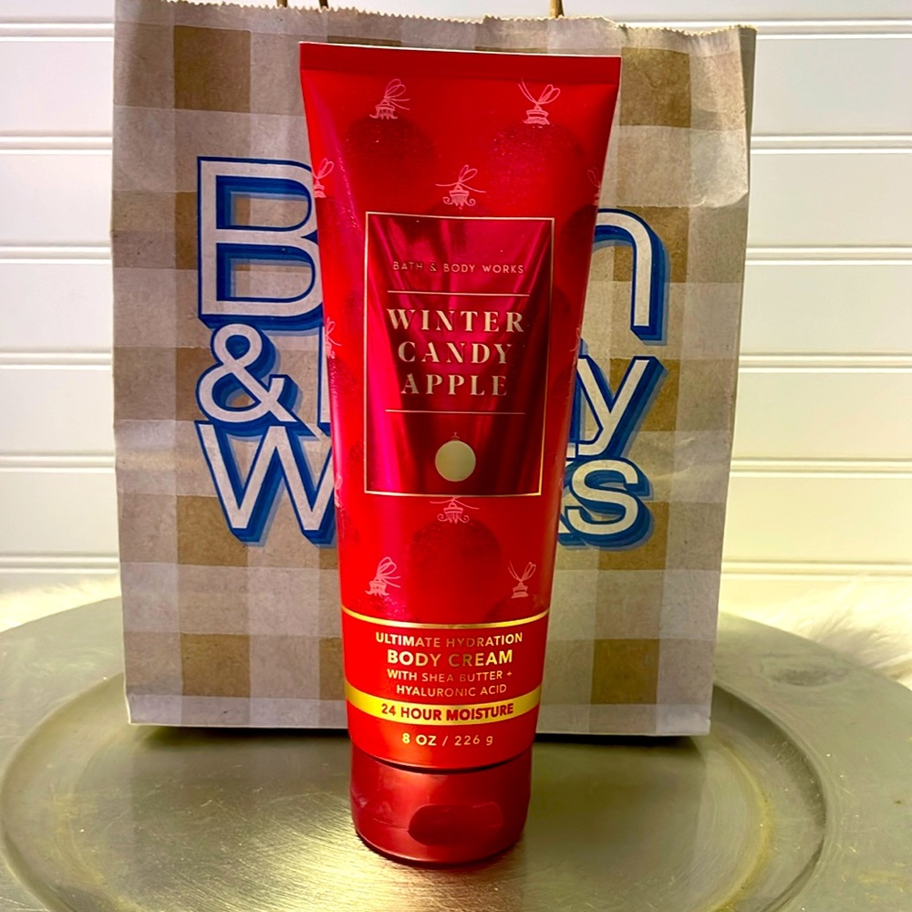 Bath & Body Works Winter Candy Apple Body Cream- 8 oz Bottle